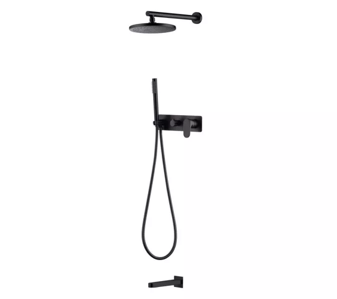 Душевая система встраиваемая  Boheme Spectre 454-2-B металл матовая, Выбрать цвет: Чёрный
