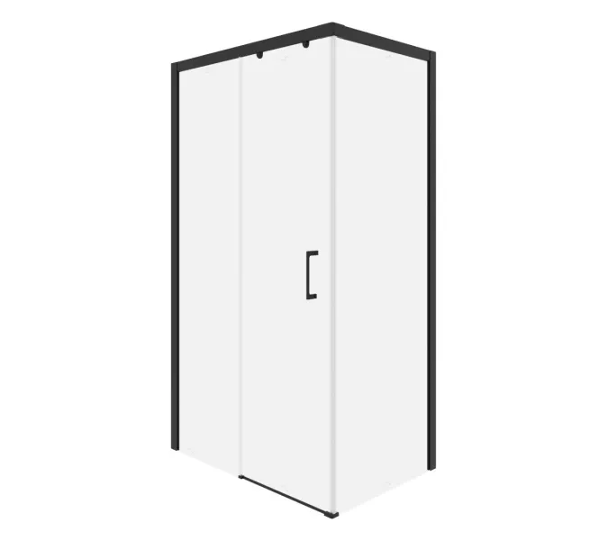 Душевой угол  VITO110B-L/R  Ceruttispa без поддона (80x110x195), Цвет профиля: Черный, Выбрать размер: 110х80, Ориентация: левая, изображение 6