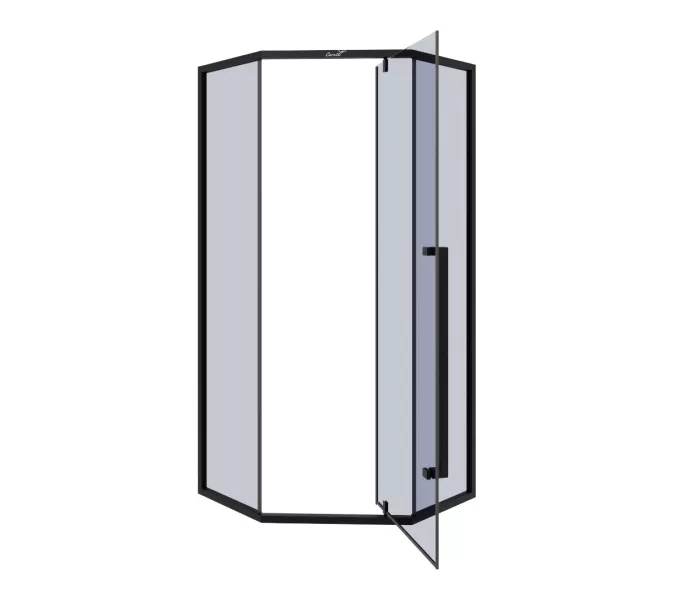 Душевой угол  C3AB  Ceruttispa без поддона (90x90x195), Цвет стекла: тонированное, Цвет профиля: Черный, Выбрать размер: 90х90, изображение 5
