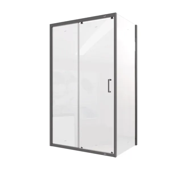 Душевой угол  GLORIA120B Ceruttispa без поддона (80x120x195), Цвет профиля: Черный, Выбрать размер: 80х120, изображение 4