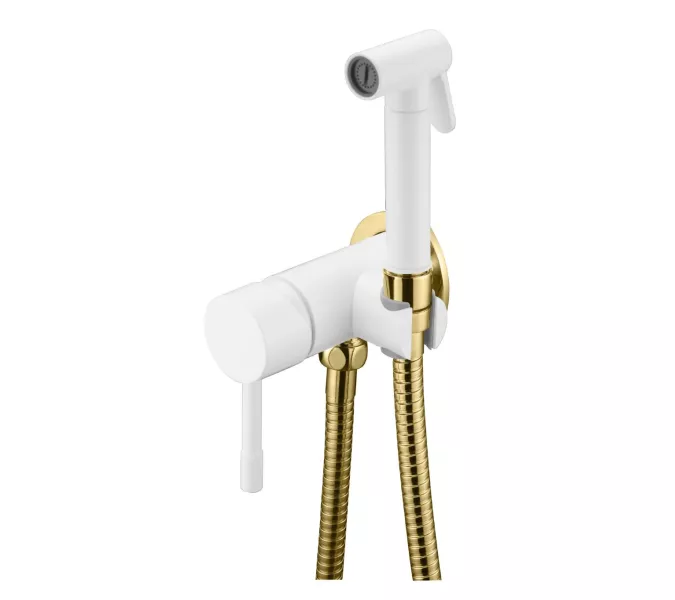 Душ  гигиенический Boheme Uno 467-WG, Выбрать цвет: Белый/золото