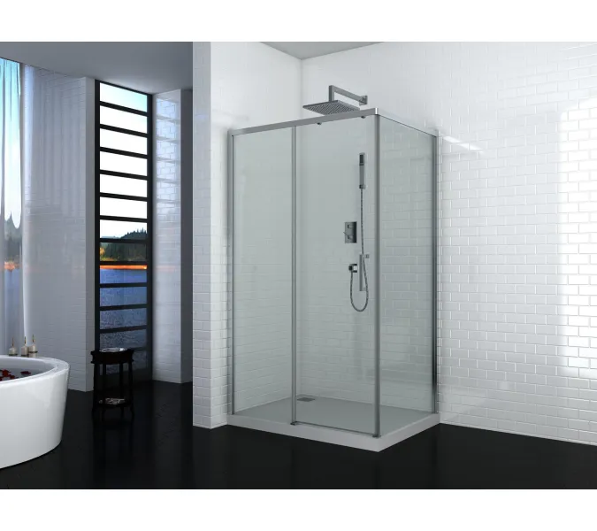 Душевой угол  VITO110-L/R Ceruttispa без поддона (80x110x195), Цвет профиля: Хром, Выбрать размер: 110х80, Ориентация: левая, изображение 5