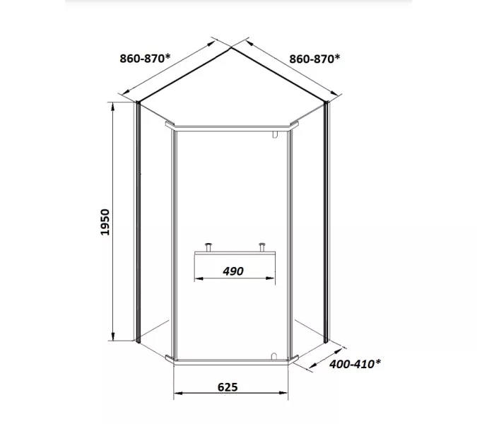 Душевой угол  CHIKA ZP91B/101B  Ceruttispa без поддона (90x90/100х100), Цвет профиля: Черный, Выбрать размер: 90х90, изображение 10