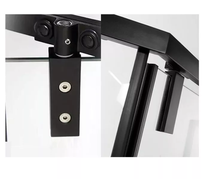 Душевой угол  C3AB  Ceruttispa без поддона (90x90x195), Цвет стекла: тонированное, Цвет профиля: Черный, Выбрать размер: 90х90, изображение 7