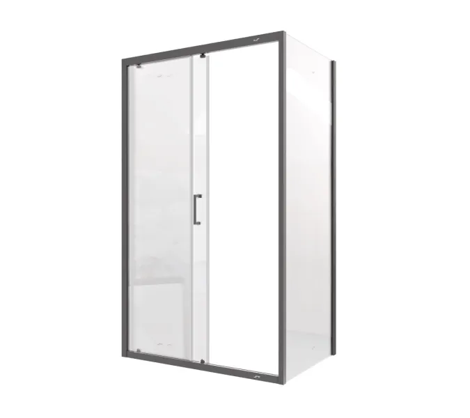 Душевой угол  GLORIA120B Ceruttispa без поддона (80x120x195), Цвет профиля: Черный, Выбрать размер: 80х120, изображение 5