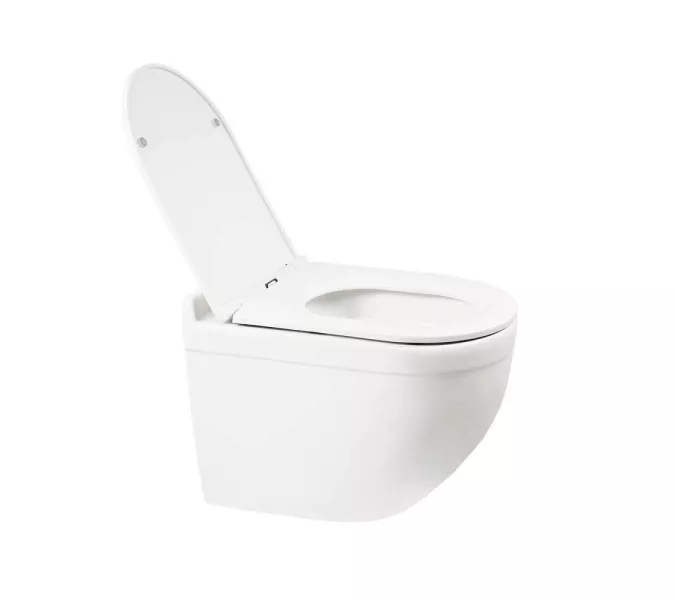 Унитаз подвесной Weltwasser WW SK Heimbach 043 GL-WT безободковый, с микролифтом, белый глянец, Выбрать цвет: Белый, изображение 2