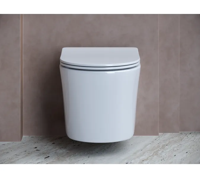 Подвесной унитаз CERAMICANOVA  Balearica  Rimless, Выбрать цвет: Белый, изображение 3