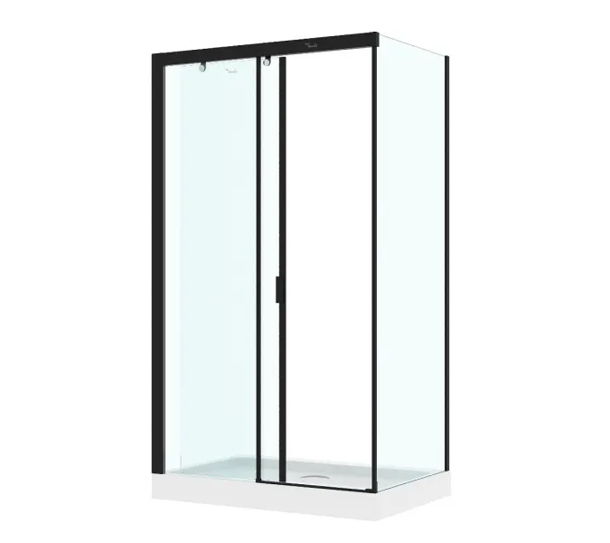 Душевой угол MARBELLA 120B L/R  Ceruttispa без поддона (80x120x190), Цвет профиля: Черный, Выбрать размер: 120х80, Ориентация: левая, изображение 9