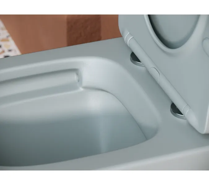 Подвесной унитаз CERAMICANOVA Balearica Rimless (цвет Антрацит Матовый), Выбрать цвет: Антрацит матовый, изображение 5