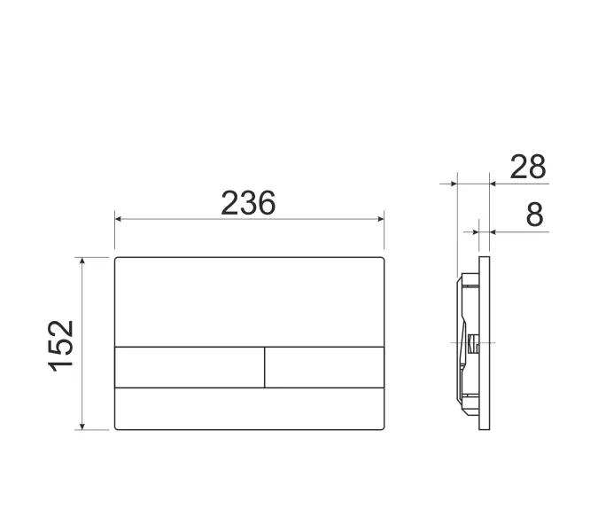 Система инсталляции для унитазов CERAMICANOVA Envision с кнопкой смыва Flat и креплениями, Внешний вид: кнопка цвет Черный, изображение 5