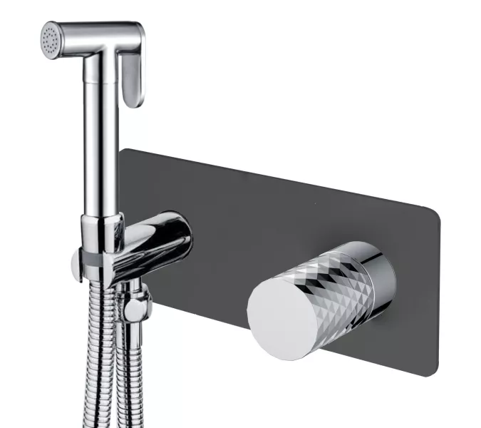 Душ  гигиенический Boheme STICK DIAMOND 127-BCR, Выбрать цвет: Хром/черный