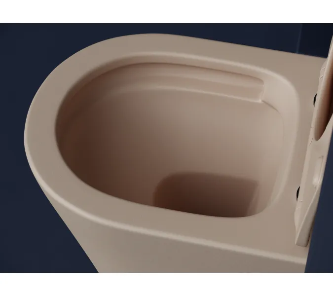 Подвесной унитаз CERAMICANOVA Balearica Rimless (цвет Капучино Матовый), Выбрать цвет: Капучино матовый, изображение 5