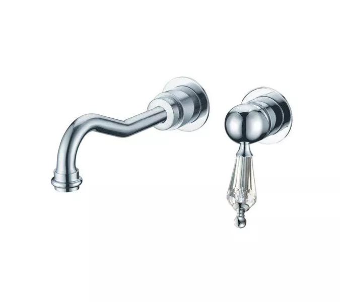 Смеситель для раковины встраиваемый BOHEME Brillante Ripresa 347, Выбрать цвет: Хром/хрусталь