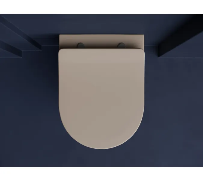 Подвесной унитаз CERAMICANOVA Balearica Rimless (цвет Капучино Матовый), Выбрать цвет: Капучино матовый, изображение 4