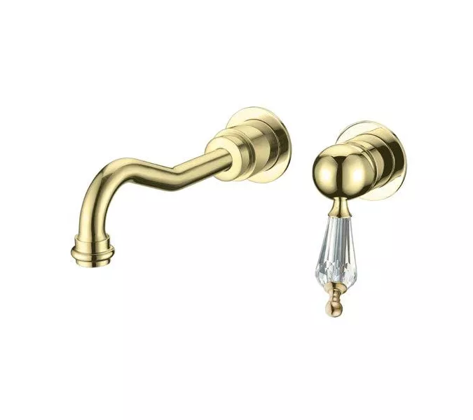 Смеситель для раковины встраиваемый BOHEME Imperiale Ripresa 327, Выбрать цвет: Золото/хрусталь