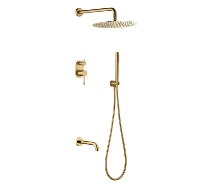 Душевая система встраиваемая  Boheme UNO 464-2-MG матовое золото матовая, Выбрать цвет: Золото матовое
