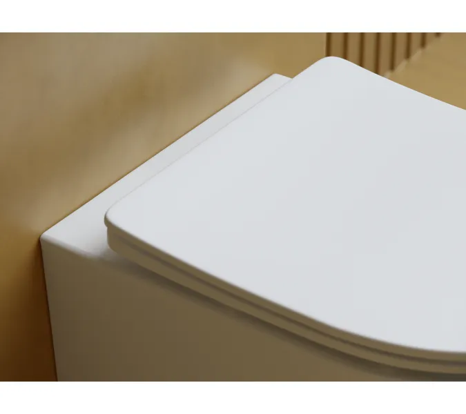 Подвесной унитаз CERAMICANOVA Balearica Rimless (цвет Белый Матовый), Выбрать цвет: Белый матовый, изображение 4