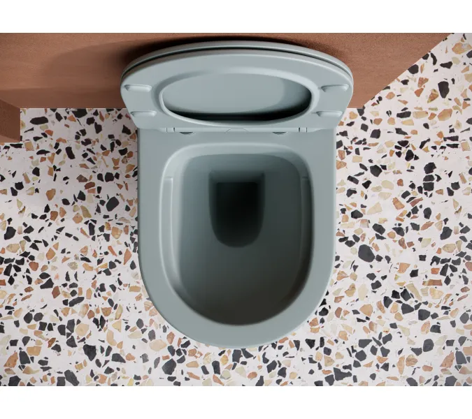 Подвесной унитаз CERAMICANOVA Balearica Rimless (цвет Антрацит Матовый), Выбрать цвет: Антрацит матовый, изображение 4