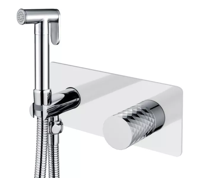Душ  гигиенический Boheme STICK DIAMOND 127-WCR, Выбрать цвет: Хром/белый