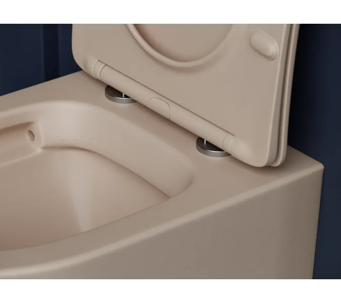 Подвесной унитаз CERAMICANOVA Balearica Rimless (цвет Капучино Матовый), Выбрать цвет: Капучино матовый, изображение 7