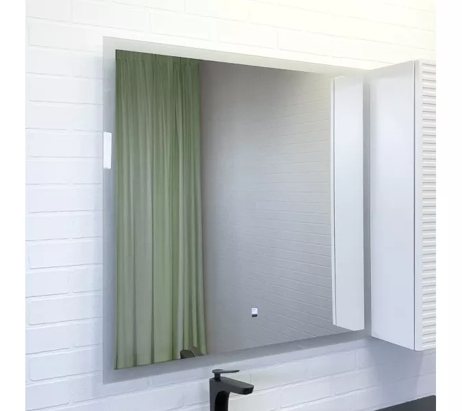 Зеркало для ванной Comforty Эдельвейс-90Э LED-подсветка, 88х88см, бесконтактный сенсор