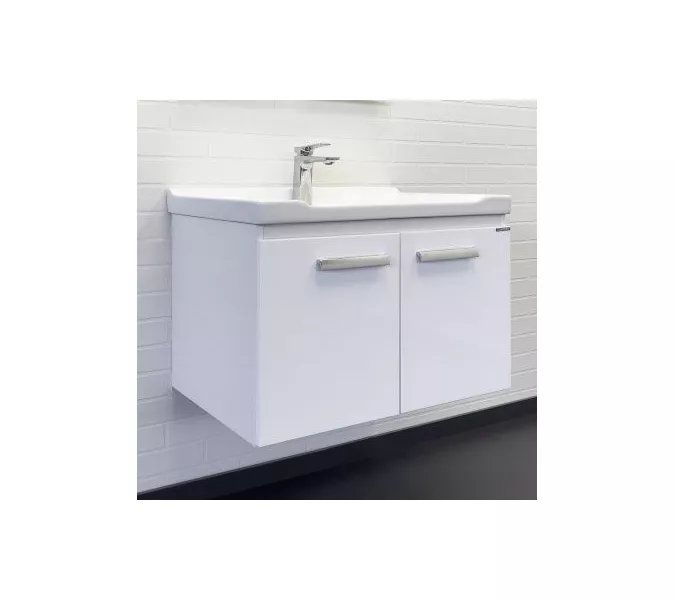 Тумба-умывальник Comforty Рига 70 белый глянец с раковиной Comforty 9335-70, изображение 3