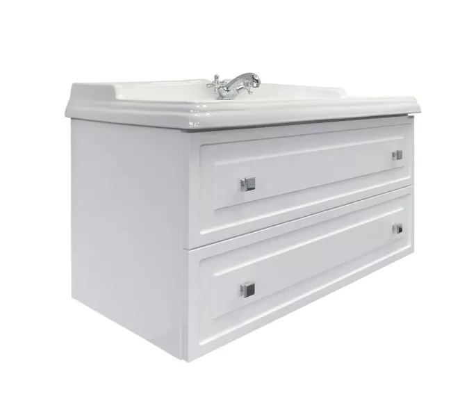 Тумба-умывальник Comforty Феррара-100 белая с раковиной Comforty 3310  НОВИНКА!!!!, изображение 2