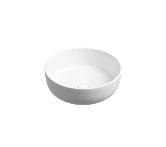 Раковина накладная CERAMICANOVA Taycan, круглая, 375x375x140, белая, Выбрать цвет: Белый, изображение 7