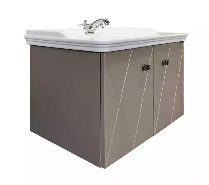 COMFORTY. Тумба-умывальник "Кремона-80" латте с раковиной COMFORTY 50180