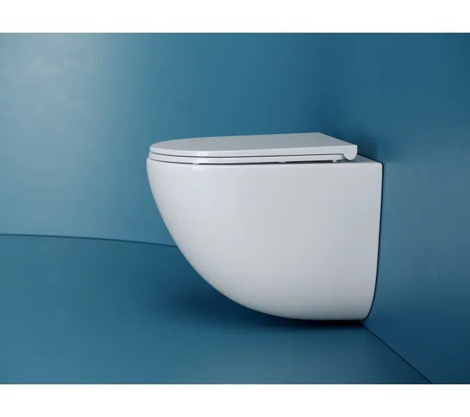 Подвесной унитаз CERAMICANOVA Vogue безободковый, смыв торнадо, Выбрать цвет: Белый, изображение 5