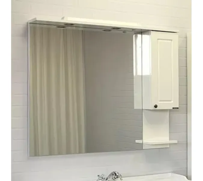 COMFORTY. Зеркало-шкаф "Севилья-100" слоновая кость, Выбрать размер: 100