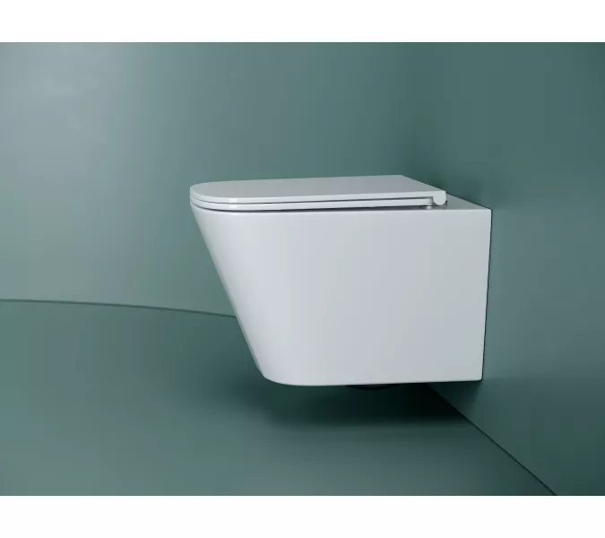 Подвесной унитаз CERAMICANOVA Union безободковый, смыв торнадо, Выбрать цвет: Белый, изображение 4