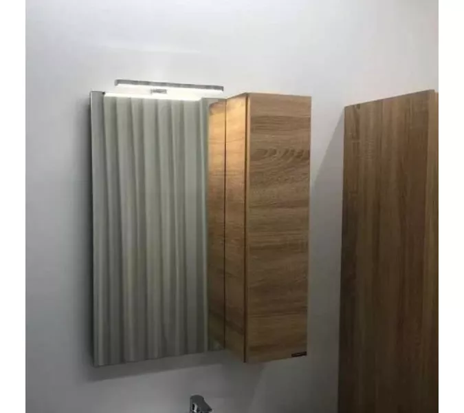 Зеркало-шкаф Comforty Тромсе, дуб сонома, Выбрать размер: 60