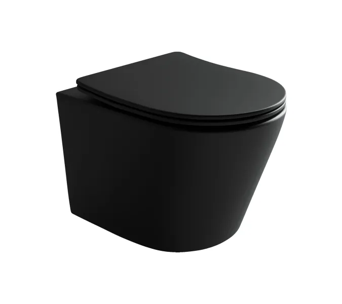 Подвесной унитаз CERAMICANOVA Balearica Rimless (цвет Черный Матовый), Выбрать цвет: Черный матовый