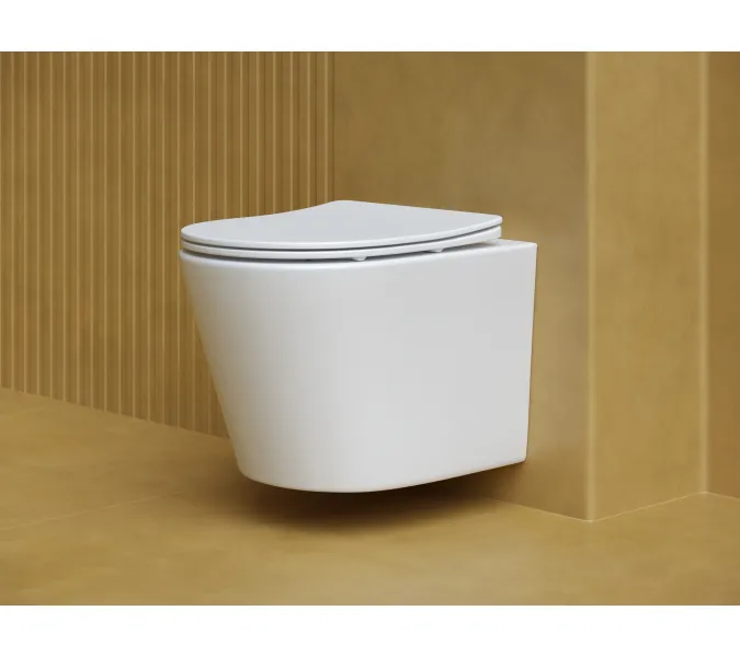 Подвесной унитаз CERAMICANOVA Balearica Rimless (цвет Белый Матовый), Выбрать цвет: Белый матовый, изображение 2