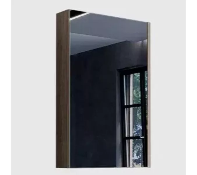 Зеркало-шкаф Comforty Порто дуб темно-коричневый, Выбрать цвет: Дуб темно-коричневый, Выбрать размер: 50