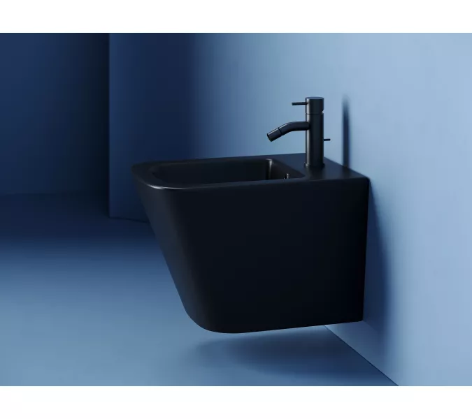 Подвесное биде CERAMICANOVA Union, Выбрать цвет: Черный матовый, изображение 4