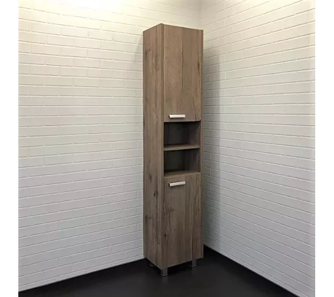 COMFORTY. Шкаф-колонна "Марио-40" дуб/сосна, Выбрать размер: 40, Выбрать цвет: дуб темный, изображение 2