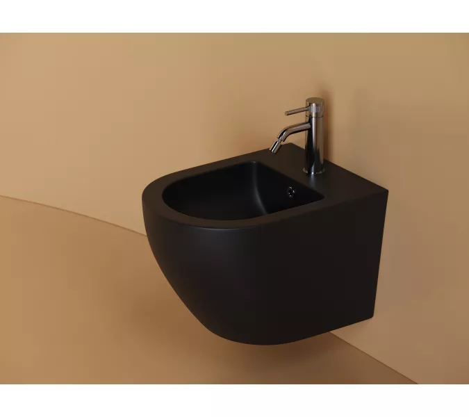 Подвесное биде CERAMICANOVA Uno, Выбрать цвет: Черный матовый