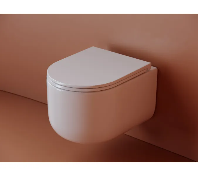 Подвесной унитаз CERAMICANOVA Ulma Rimless, Выбрать цвет: Белый, изображение 2