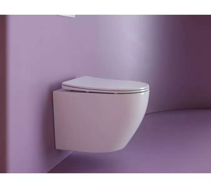 Подвесной унитаз CERAMICANOVA Uno Rimless, Выбрать цвет: Белый, изображение 4