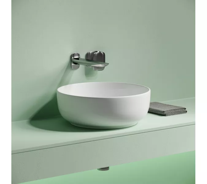 Раковина накладная CERAMICANOVA Taycan, круглая, 375x375x140, белая, Выбрать цвет: Белый, изображение 5