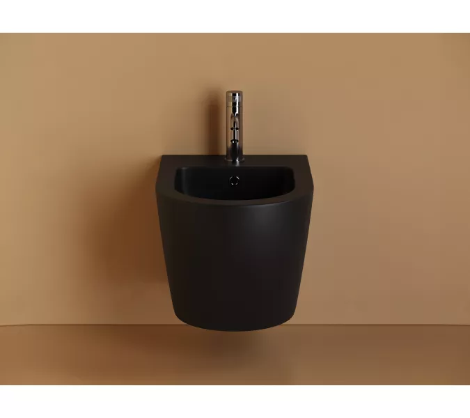 Подвесное биде CERAMICANOVA Uno, Выбрать цвет: Черный матовый, изображение 2
