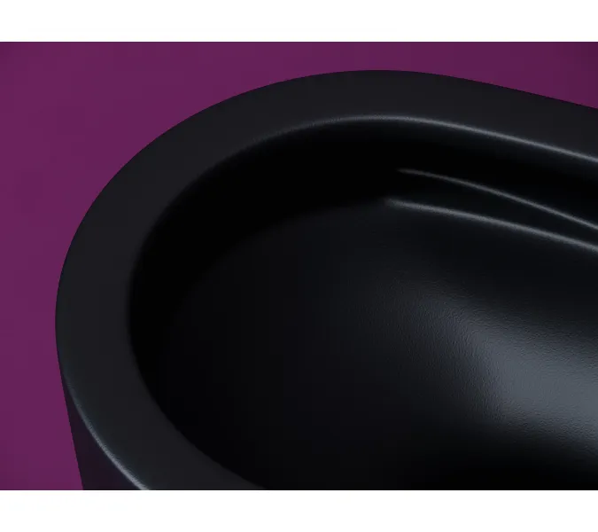 Подвесной унитаз CERAMICANOVA Ulma безободковый, смыв торнадо, Выбрать цвет: Черный матовый, изображение 9