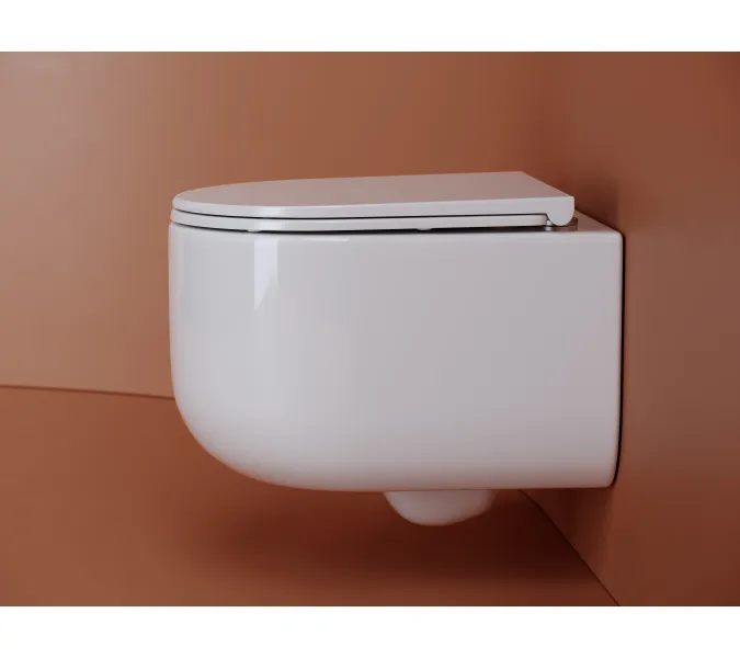 Подвесной унитаз CERAMICANOVA Ulma Rimless, Выбрать цвет: Белый, изображение 4