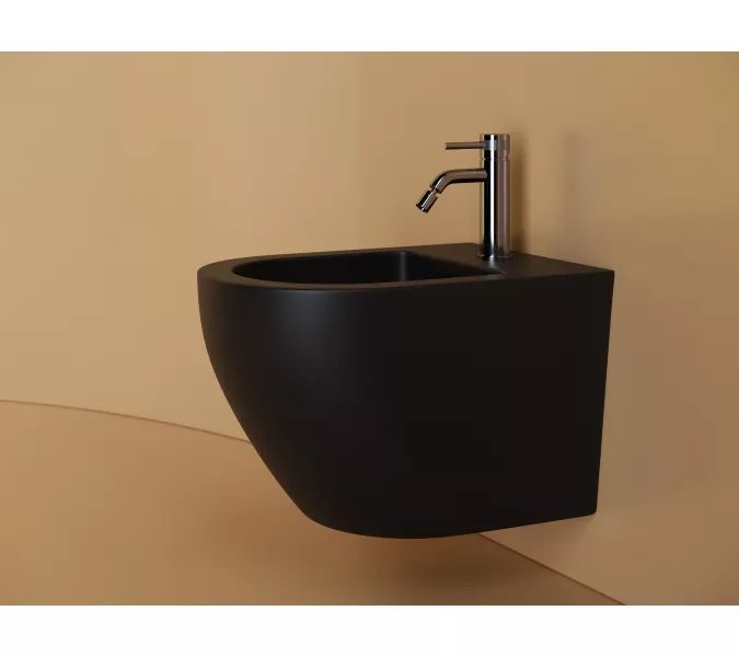 Подвесное биде CERAMICANOVA Uno, Выбрать цвет: Черный матовый, изображение 3