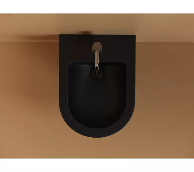 Подвесное биде CERAMICANOVA Uno, Выбрать цвет: Черный матовый, изображение 4