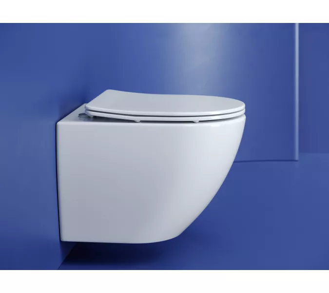 Подвесной унитаз CERAMICANOVA Metropol безободковый, смыв торнадо, Выбрать цвет: Белый, изображение 4