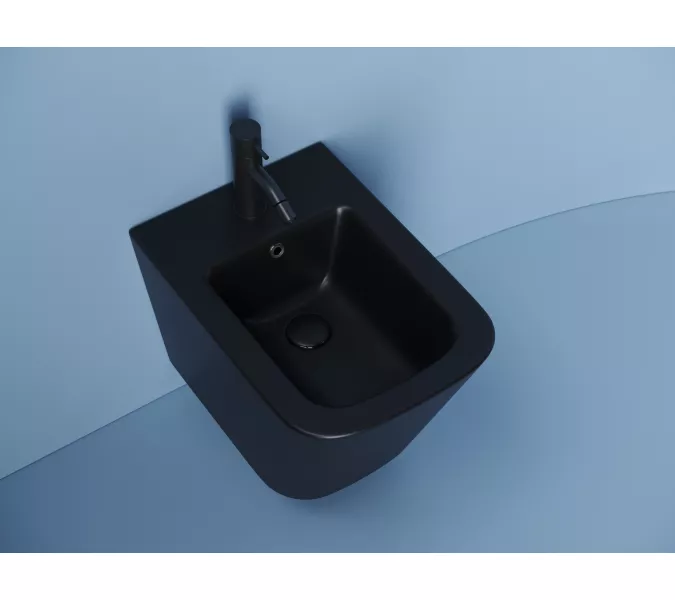 Подвесное биде CERAMICANOVA Union, Выбрать цвет: Черный матовый, изображение 3