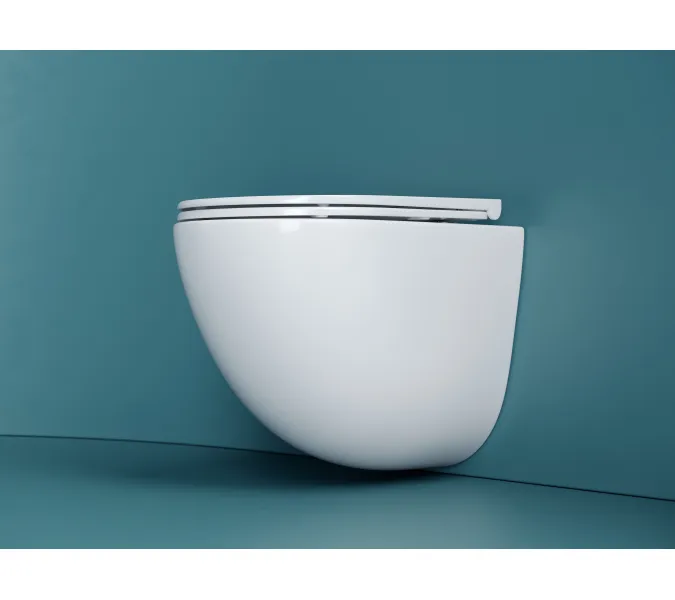 Подвесной унитаз CERAMICANOVA Vogue безободковый, смыв торнадо, Выбрать цвет: Белый, изображение 2